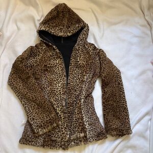 Cheetah Print Hooded Jacket